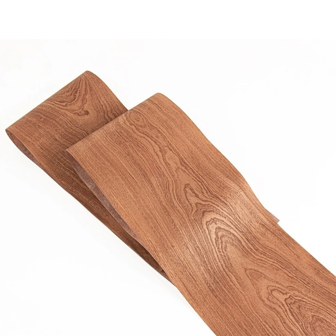 

20x250cm Natural Wide Sapele Grain Wood Veneer for Furniture & Interior Design - Textured Grain Decorative Surface Material