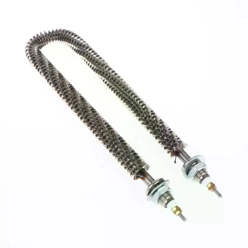 Finned Heat Pipe Heating Pipe U Type Finned Electric Heat Tube Stainless Steel Fin Heating 220V1KW 201 U Shape Heat Pipe