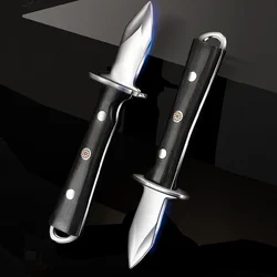 Stainless Steel Oyster Knife Light Luxury Wooden Handle Household  Scallop Pry Shell Knife Multi-purpose Shell Opening Knife