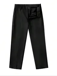Tween Boy Back To School Season Black Single Breasted Long Pants, Boy Youth School Uniforms
