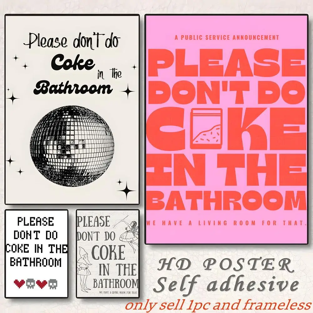 Creative Funny Bathroom Cooking Pictures Poster Gift with prints Home bedroom living room decoration promotion and display