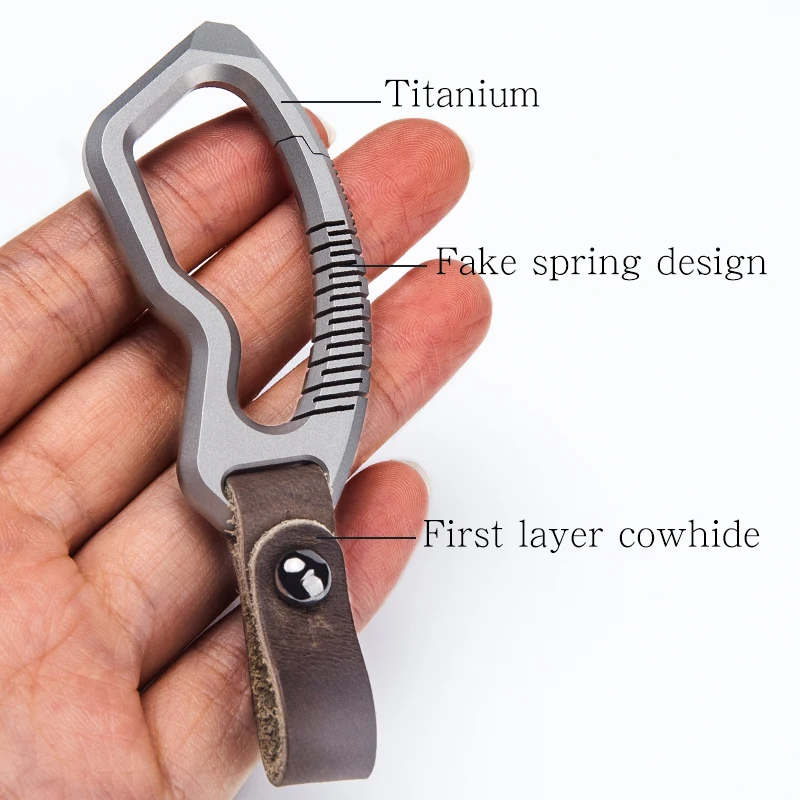 Titanium Alloy Keychain Ultra-light Car Key buckle Personality Creative Waist Belt Buckle Outdoor EDC Tools