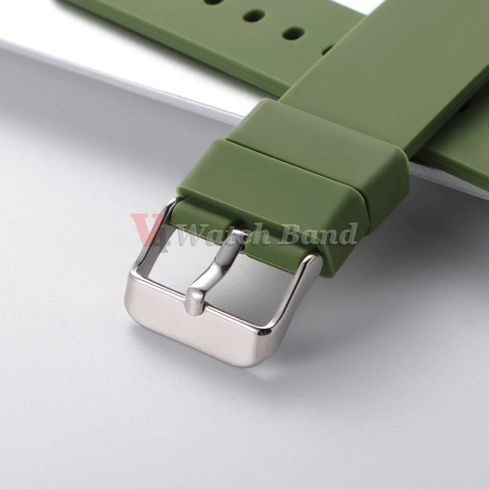 Silicone Watch Band Rubber Wrist Straps 18mm 20mm 22mm 24mm Watch Strap for Galaxy Replace Bands for Oris for Seiko for Citizen view 4