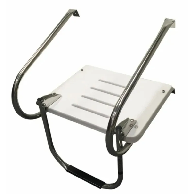 

Marine Boat Stainless Steel Plastic White Ladder Under Platform Ladder 1 Step Boat Fitting