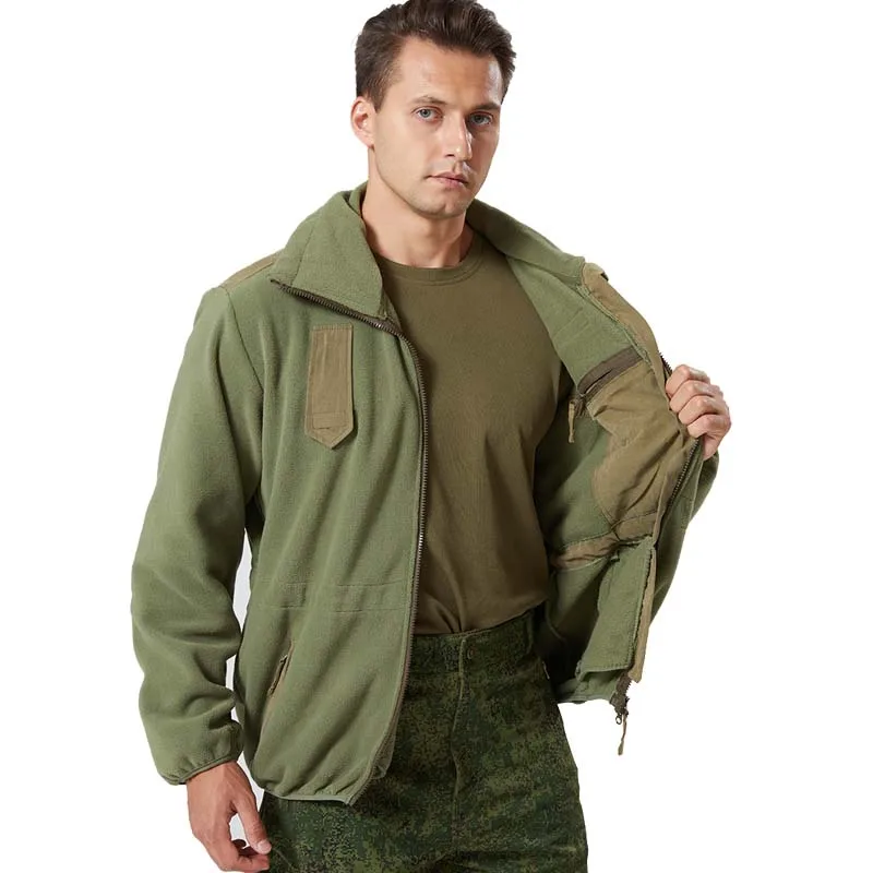 TAD Outdoor Soft Fleece Jackets Tactical Jacket Full-Zip Camping Windbreaker Thermal Warm Work Coat Men Clothing Hunting Clothes