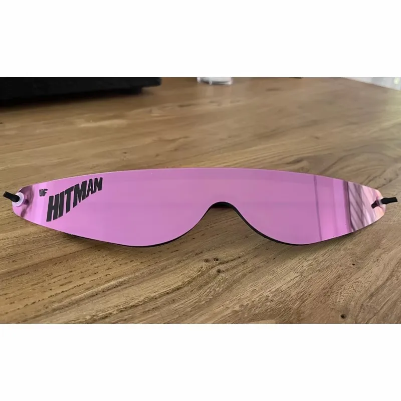 Óculos de Sol Bret Hart Hitman Pink Shades Wrap Around, Óculos de