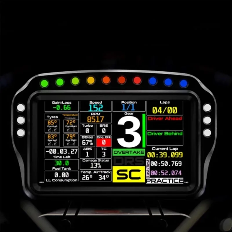 Simracing Game Dashboard Dash Screen 5 Inch LCD Display Speed Display Meter Module For FANATEC Simagic Logitech Drive Base