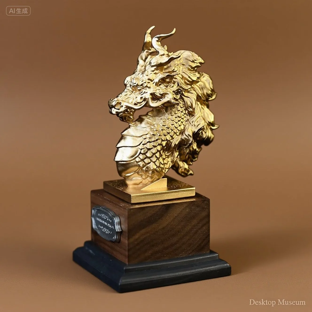 

Dragon Flying Rabbit Dance 110MM Desktop Decoration Resin Model Golden Dragon LTCP-402