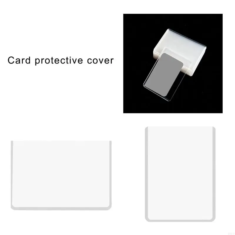 R6FE 20pcs Plastica Clear Clear Hard Cards Film Small Cards Tagot Tagot Taghed Copertina per carta fotografica