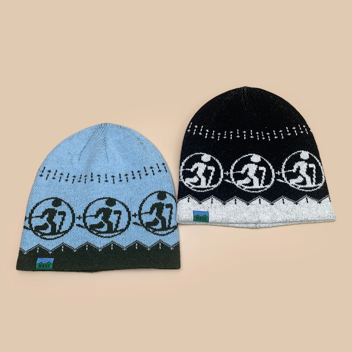 الأمريكية الرجعية الجاكار سكيتبوارد دوامة قبعات منسوجة جديد الرجال النساء الدافئة الهيب هوب موضة عادية تنوعا الشارع ins Beanies #2