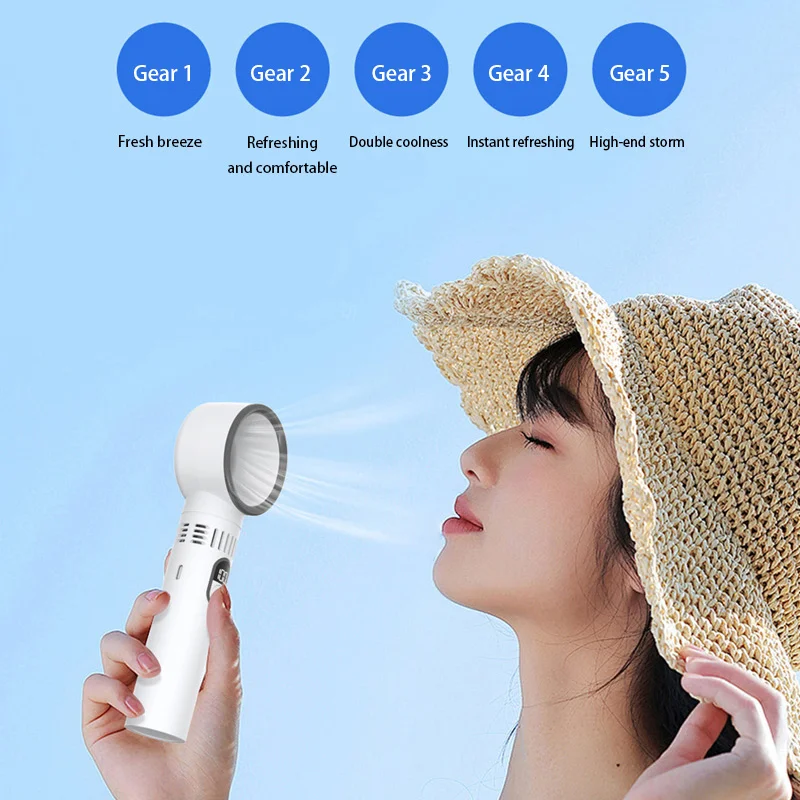 Xiaomi Mini Bladeless Fan 100 Level Free Control Intelligent Digital Display Portable USB Charging High Wind Power Home 2025 New