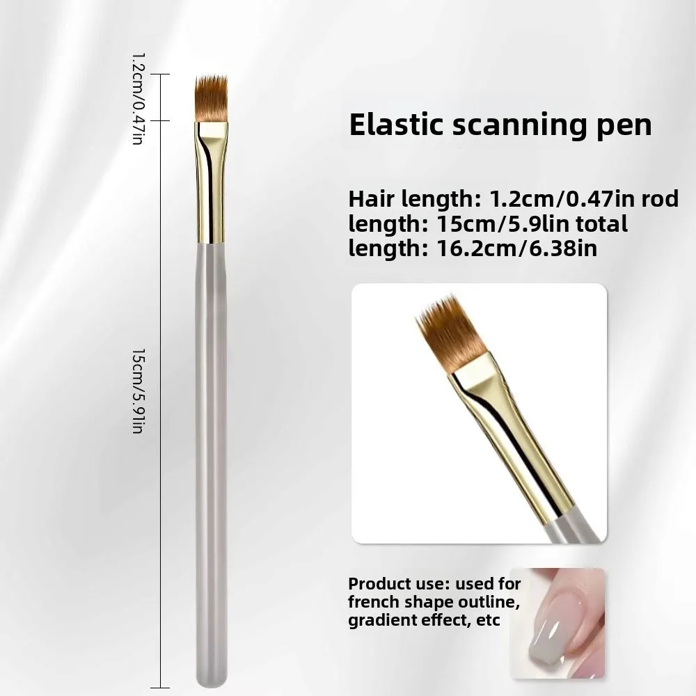 Caneta de Arte para Unhas Durável com Estampa Xadrez Francesa, Pincel Profissional para Detalhes Finos, Caneta de Arte para Unhas com Grade para Esmal