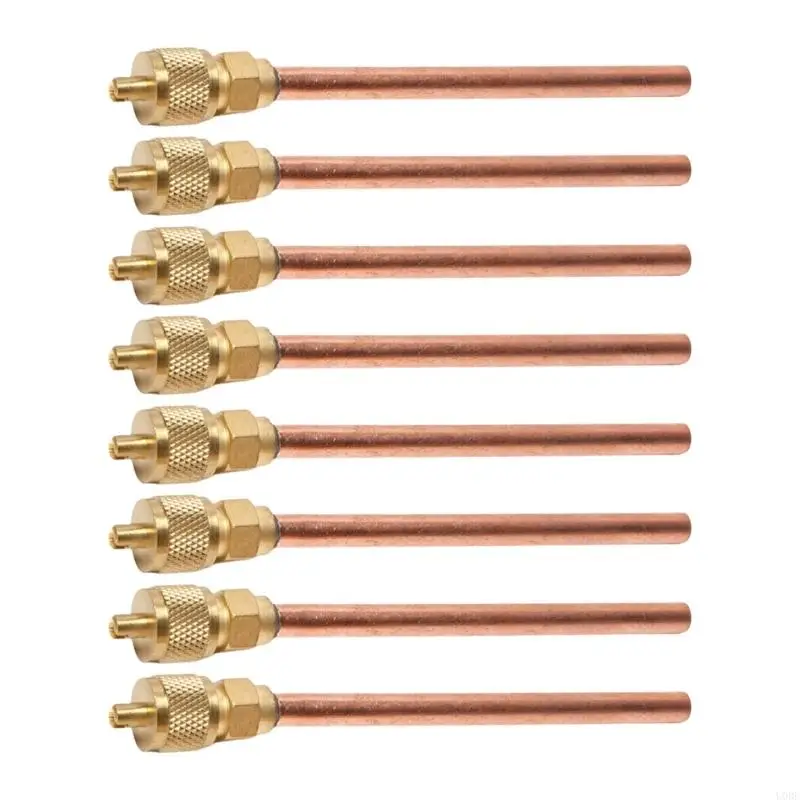 U0DE 8PCS Metal Service Access Valves Air Conditioning Repair Valves for Air Conditioning and Refrigeration Maintenance