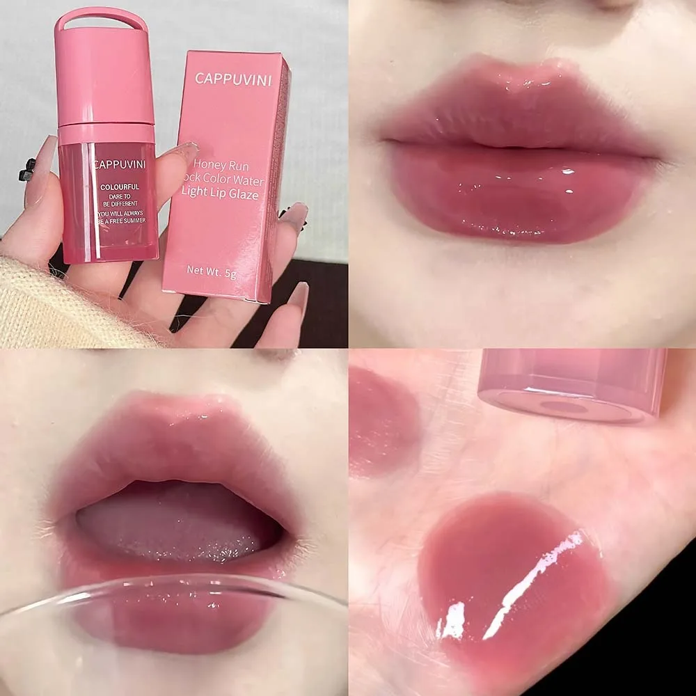 New Moisturizing Mirror Lip Gloss Color Lock Hydrating Lip Tint Plumping Long Lasting Jelly Lip Glaze Lip Makeup