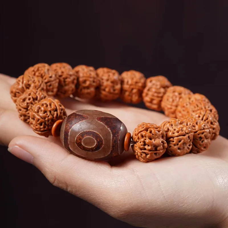 Tibet Beads StyleDIYTibetan Rudraksha Bracelet Jewelry Factory Wholesale Specifications1.5Left and Right Men's and Women's Rosar