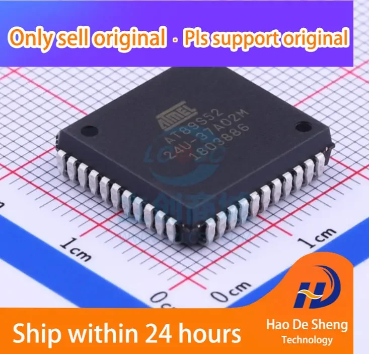 

10PCS/LOT AT89S52-24JU PLCC44 Microcontrol MCU AT89S52 AT89S52-24JC Computer IC New Original In Stock