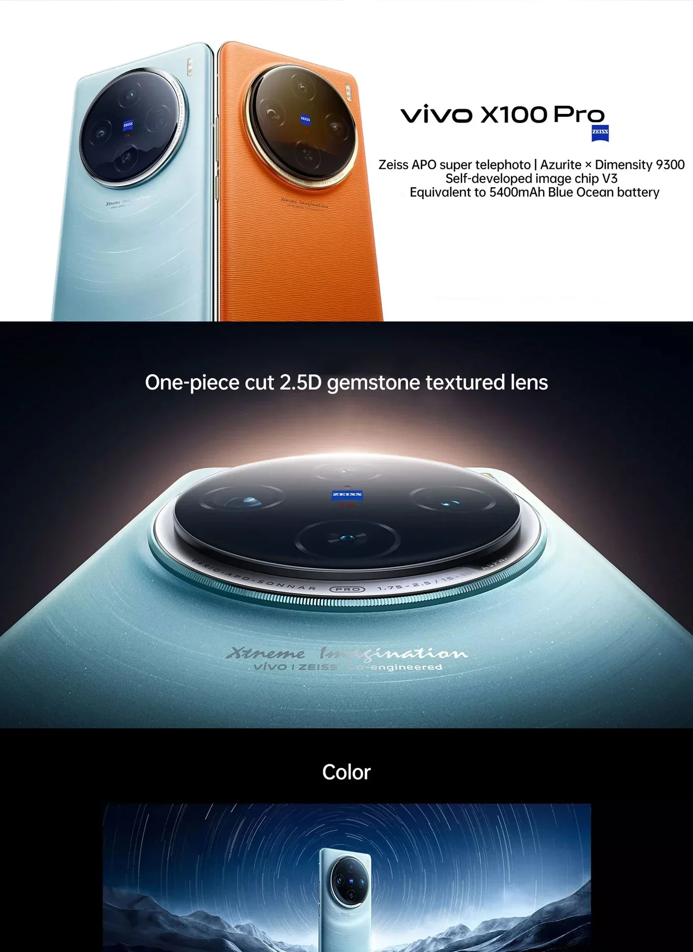 Vivo X100 Pro 5g スマート携帯電話 Android 6.78 インチ画面 ROM