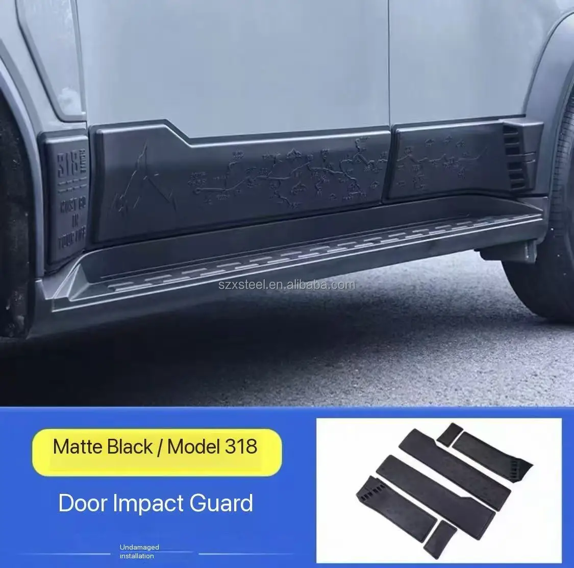 For Chery Jetour T2 Door Impact Guard Side Skirt Panel Decorative Sticker Pattern of The Vehicle Body for Jetour Accessory