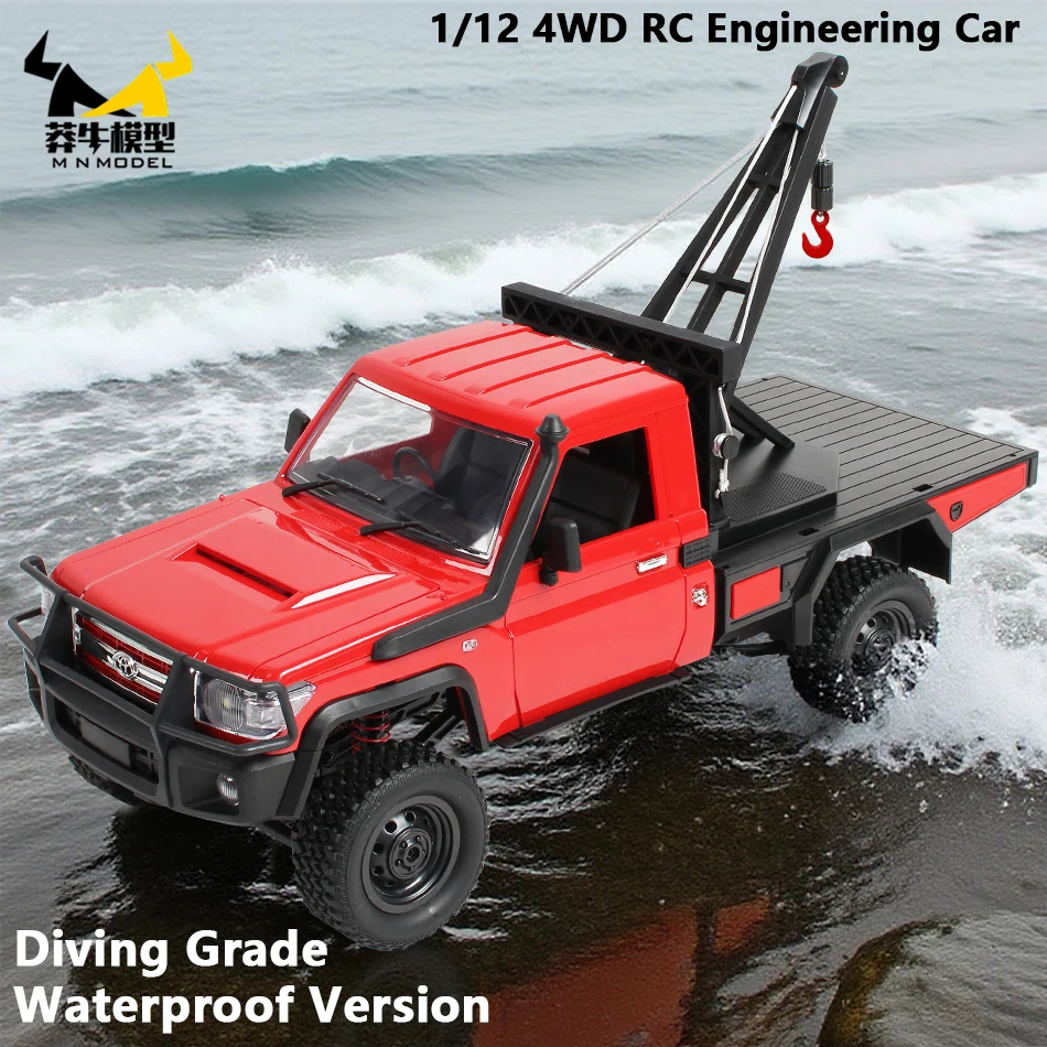 

MN MODEL 1/12 4X4 RC Wading Engineering Vehicle Diving Off-road Car Climbing Truck Pickup Rock Crawler Collection Toy for Adult