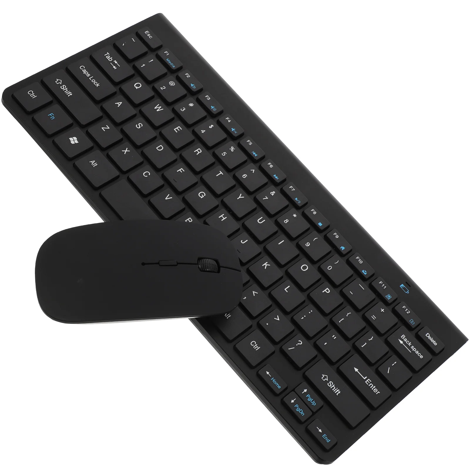 

Wireless Keyboard Mouse Ergonomic Mini Set Laptop Computer Quiet Keys Fast Response Plug Play USB Receiver Space Saving