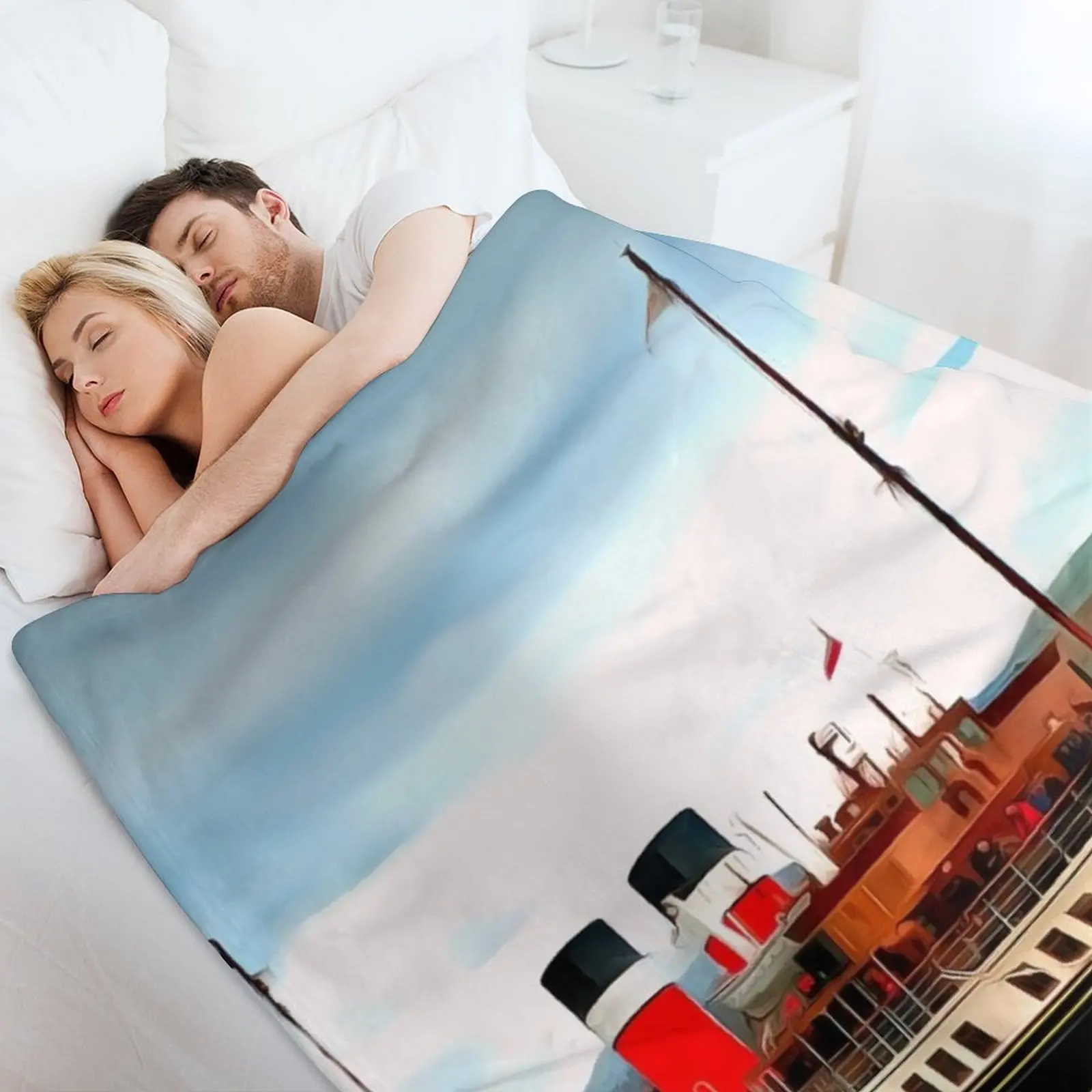 Waverley Paddle Boat (Painting) Throw Blanket Weighted decorative Sofas for winter Blankets