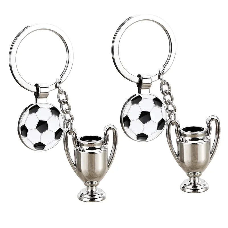 3D European Champion Clubs Cup keychain for men key ring trophy key chain football keychain high quality llaveros hombre