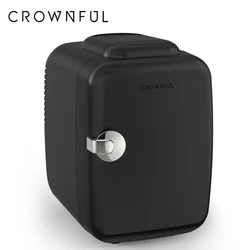 Crownful 4L Mini Fridge 110V 220V Beauty Makeup Skincare Refrigerator AC/DC Heated Cooling Beauty Refrigerator Car Mini Fridge