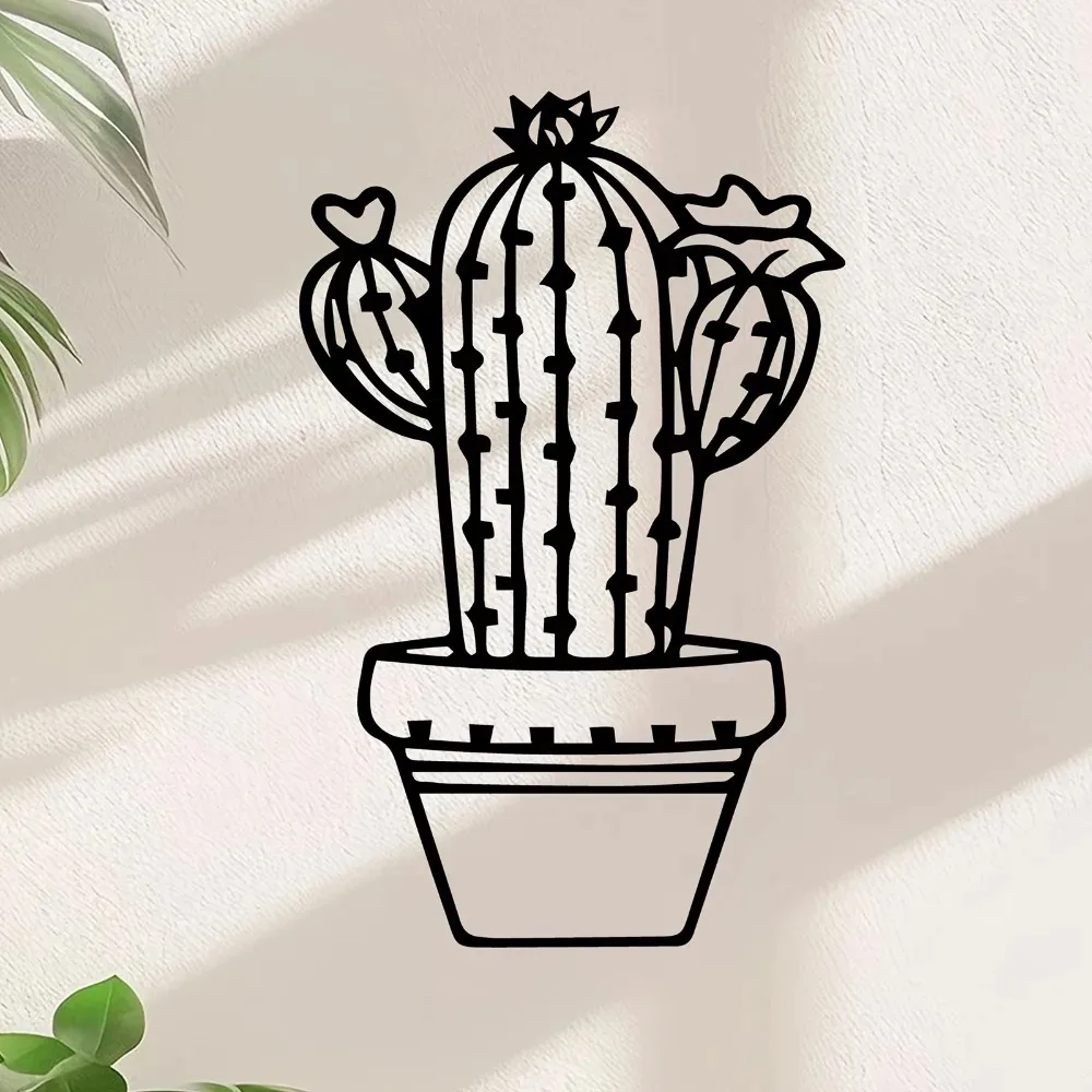 Brand Desert Cactus Metal Wall Art Sculpture For Outdoor Garden Plant Lover Home Decor Gift
