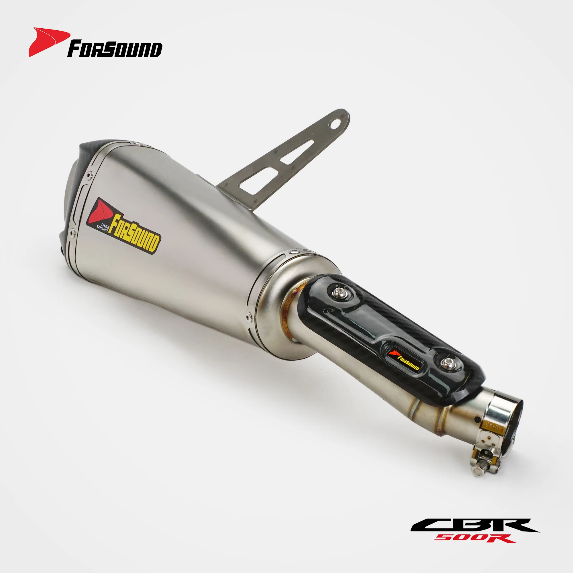 For Honda CBR400R Four CBR500R Four 2026 Slip-On Mid Link Pipe Stainless Steel High Flow Removable DB Killer Direct Fit Modify