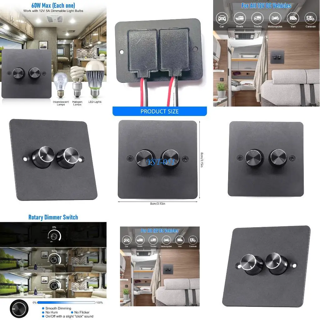 

E15A Professional 2 Gang LED Dimmer Switches for LED Lighting Systems Enduring