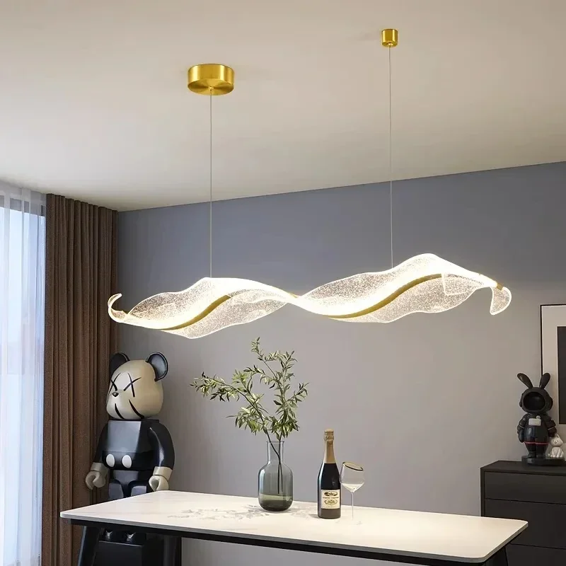 Nordic Design LED Pendant Light Home Decoration Lighting Fixtures Restaurant Counter Acrylic Dimming Kitchen Pendant Light