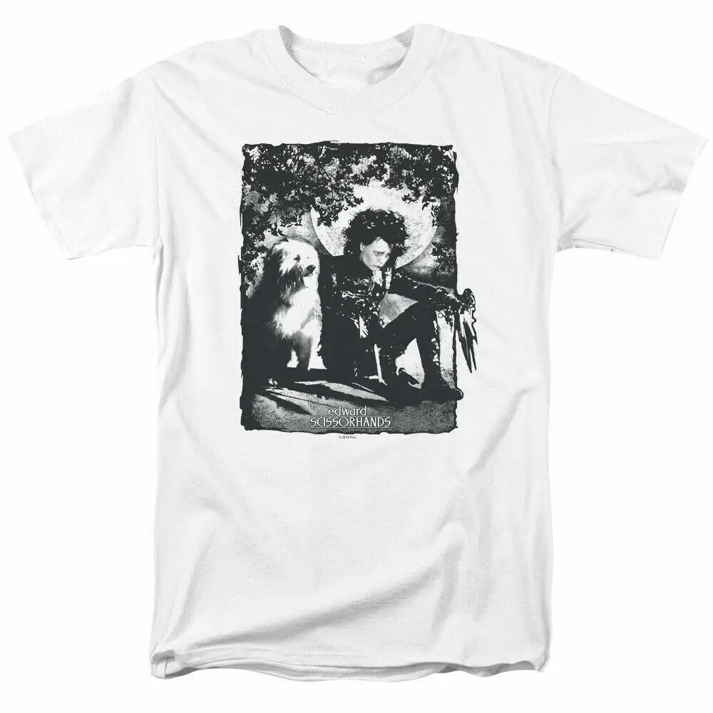 Edward Scissorhands Lucky Dog T Shirt Mens Licensed Classic 80s Movie White