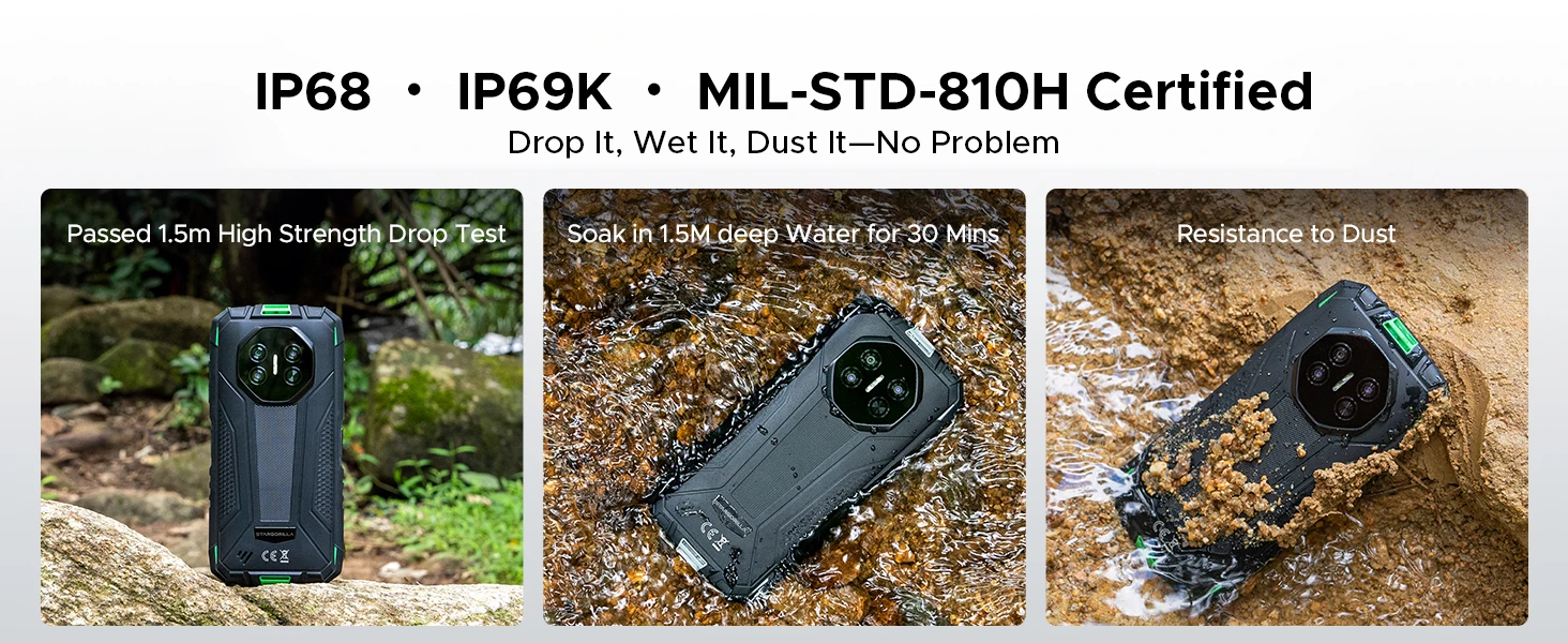 DOOGEE 5.5" Fire 3 Rugged Phone 12GB RAM(3+9) 64GB ROM 8350mAh Battery Android 16 Widevine L1 Google Pay Support Smart Phone NFC