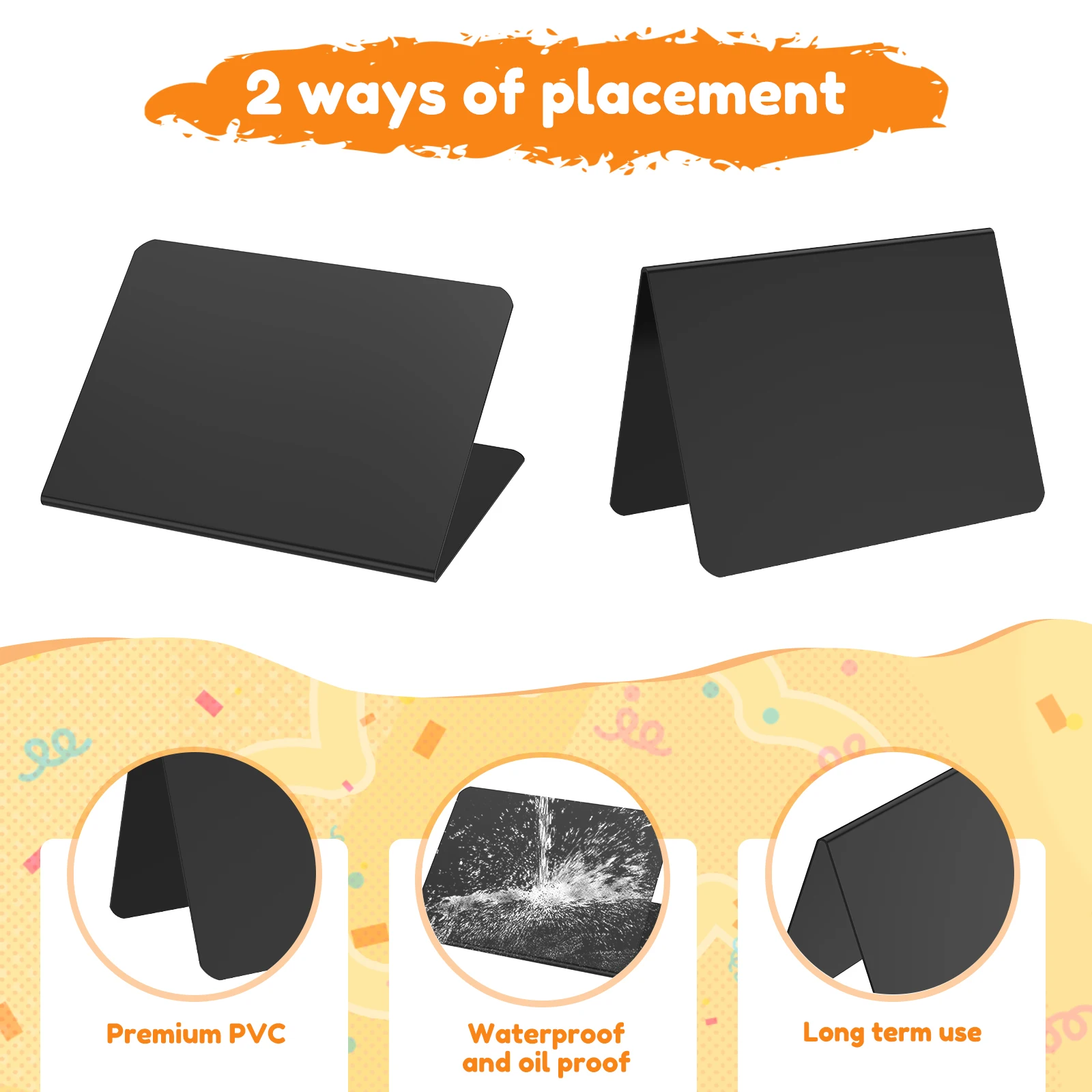 30 упаковок мини-знака из ПВХ для классной доски, водонепроницаемая вечеринка, шведский стол, пекарня, этикетки для еды с 12-цветной ручкой, ткань для чистки, распылитель