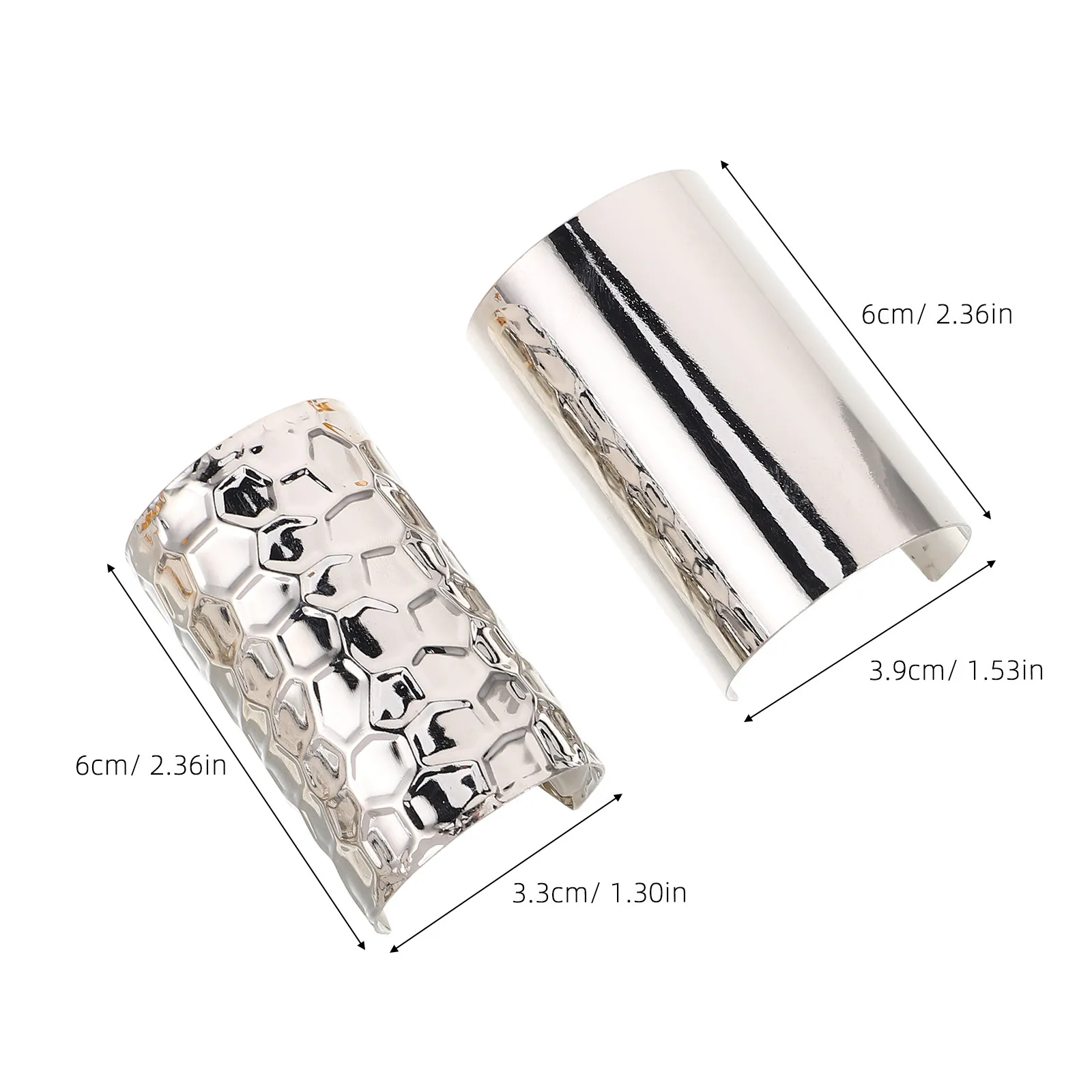 6Pcs Vintage Metal Ponytail Holder Clips Alloy Hair Cuff Decorative Buckle for Thick Fine Hair Ponytail Braid Hairstyling