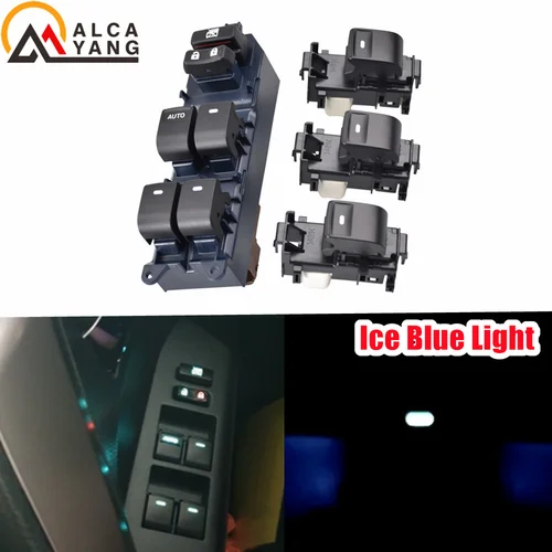Botón regulador de interruptor principal de ventanilla eléctrica con retroiluminación Lce de conducción izquierda para Toyota Corolla Levin HYBRID 2014-2019 Vios RAV4 Camry