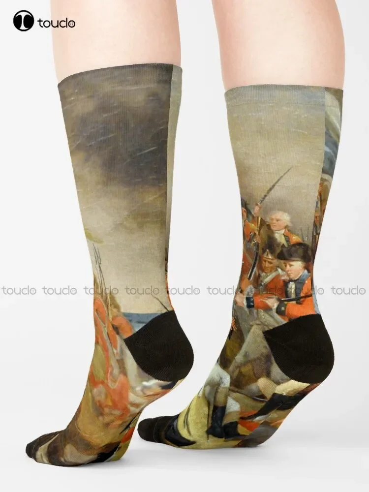 John Trumbull - The Death Of General Warren At The Battle Of Bunker Hill 17 June 1775 Socks Socks Men Christmas Gift Custom Sock