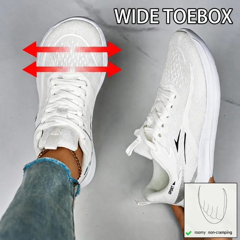 Outdoor Wide Toe Box Running Shoes Women Lightweight Sneakers Women Breathable Wear-resistant Training Casual Sports Shoes Women