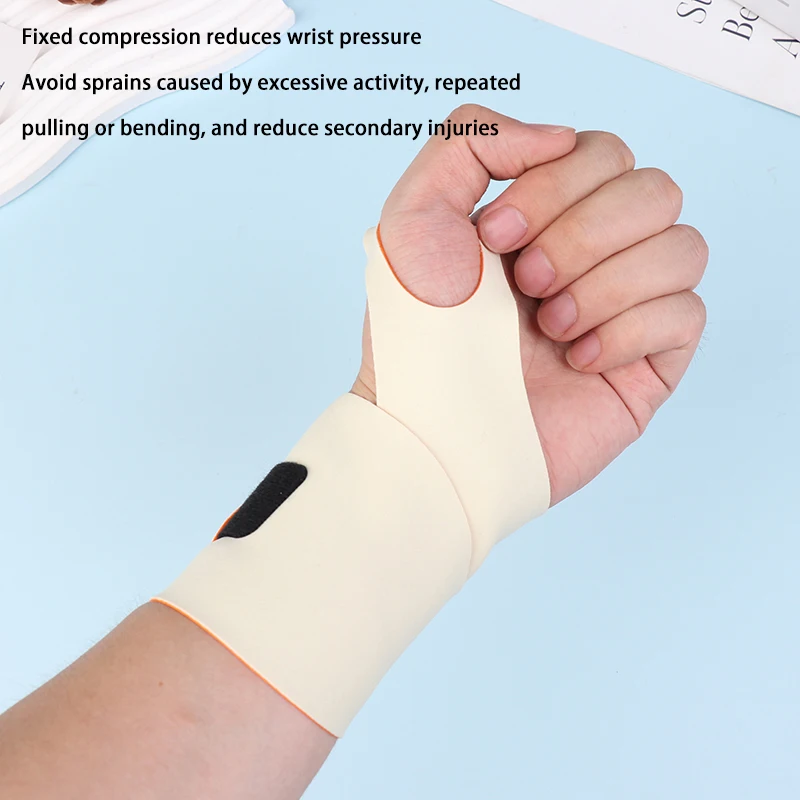 1Pc Adjustable Thin Compression Wrist Guard Sprain Wrist Brace Wrist Exercise Safety Support Tendon Sheath Pain For Men Women