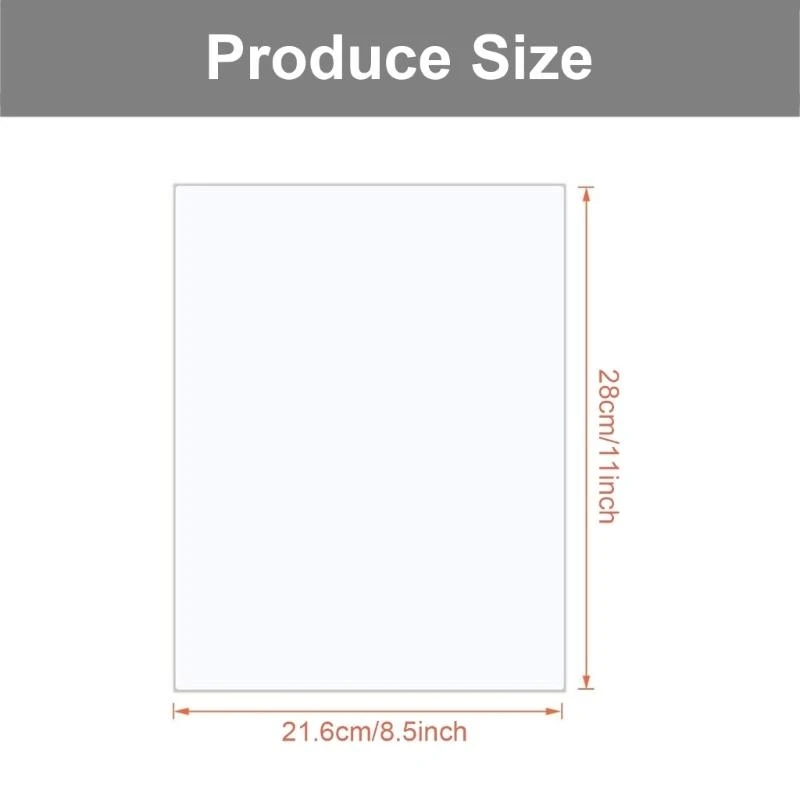 A 4 Printable Sticker Paper for Inkjet Printer 100 Sheets Waterproof Decal Adhesive Sheets Clear Copy Paper