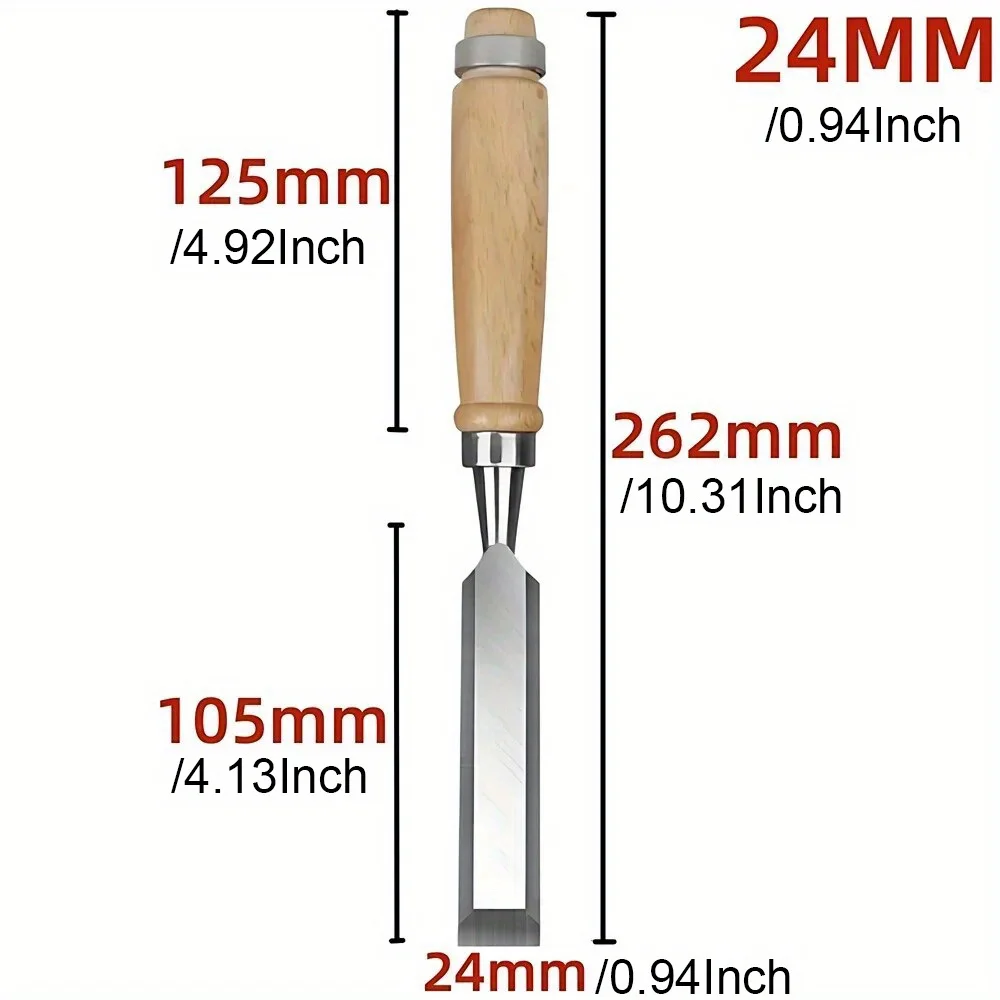 Carving Knife Spatula Wood Handle Flat Chisel Flat Chisel Wood Chisel Flat Spatula Chisel Knife 6-38MM Woodworking Chisel