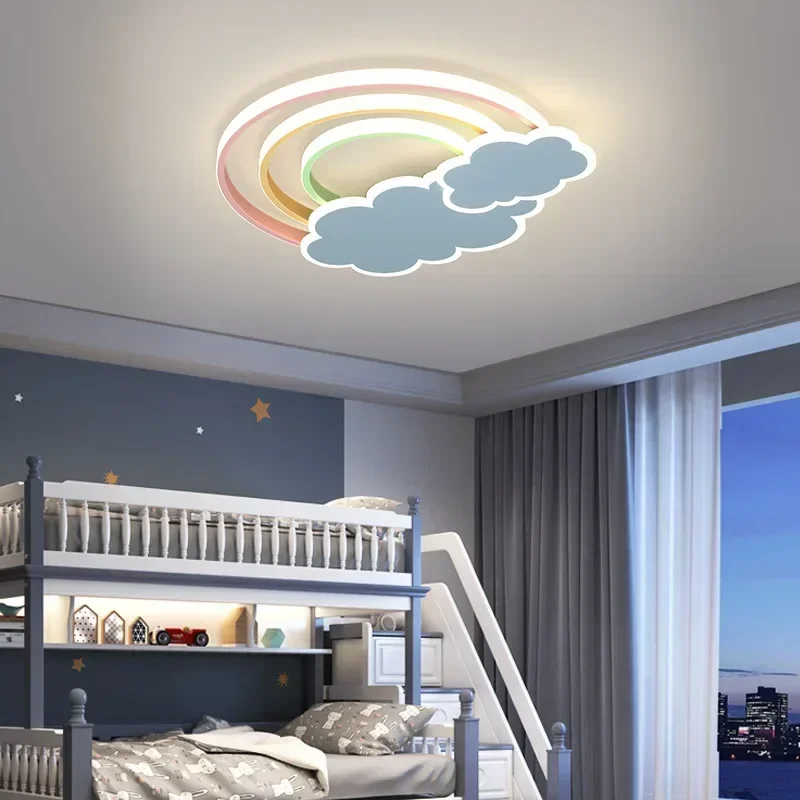 Modern Ceiling Lights Nordic Minimalist Rainbow Cloud LED Lamp for Home Decoration Children\'s Rooms Bedrooms Lighting Fixtures