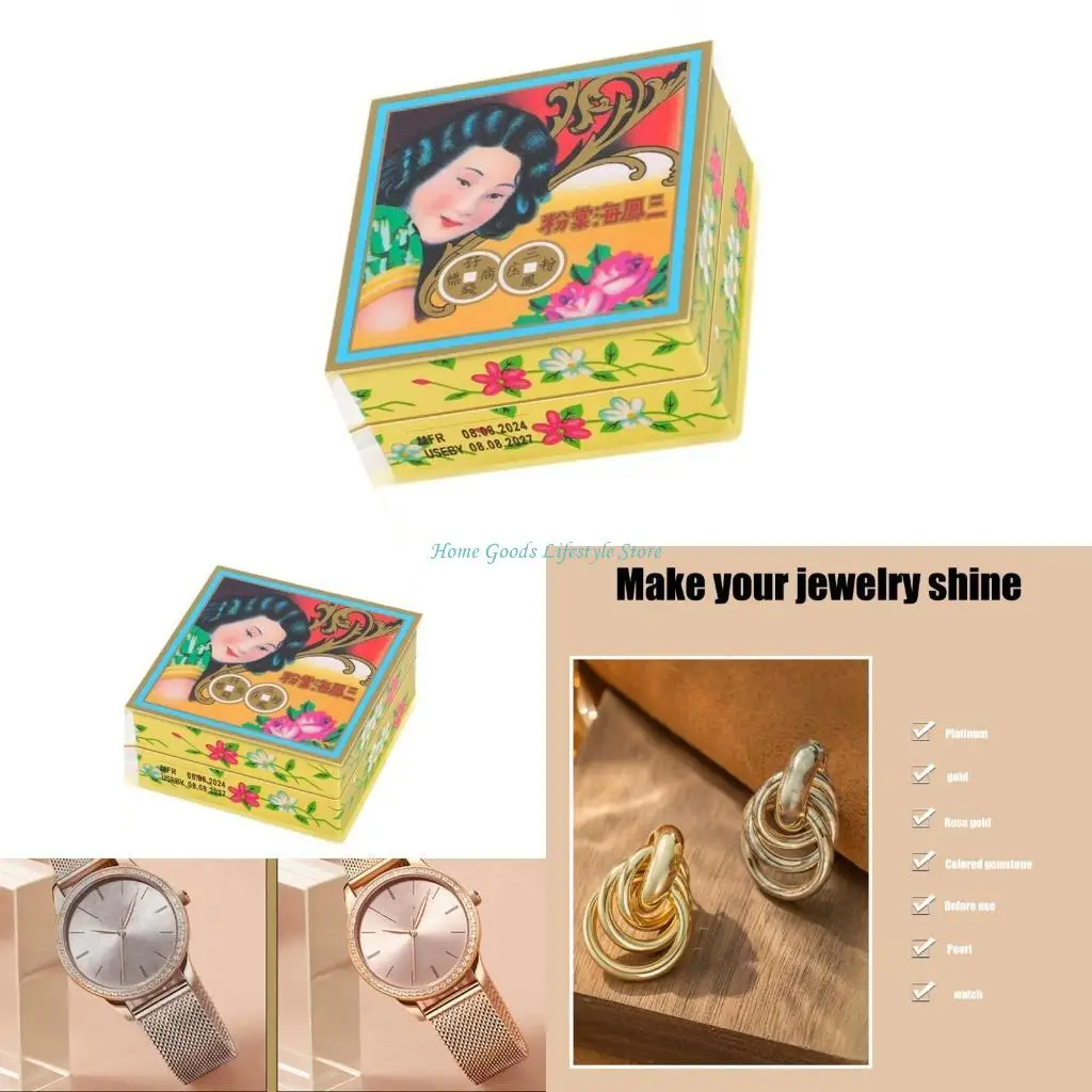 

E74E Эффективный порошок для очистки металлов для наблюдения нежно на поверхностях серебряный порошок, простой в использовании