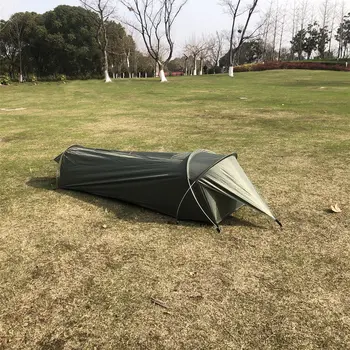 Tenda ultraleggera per una persona, 210D Oxford, impermeabile, da campeggio, a tunnel, per escursioni, pesca e campeggio all'aperto 10 best sales tenda multicam - №8