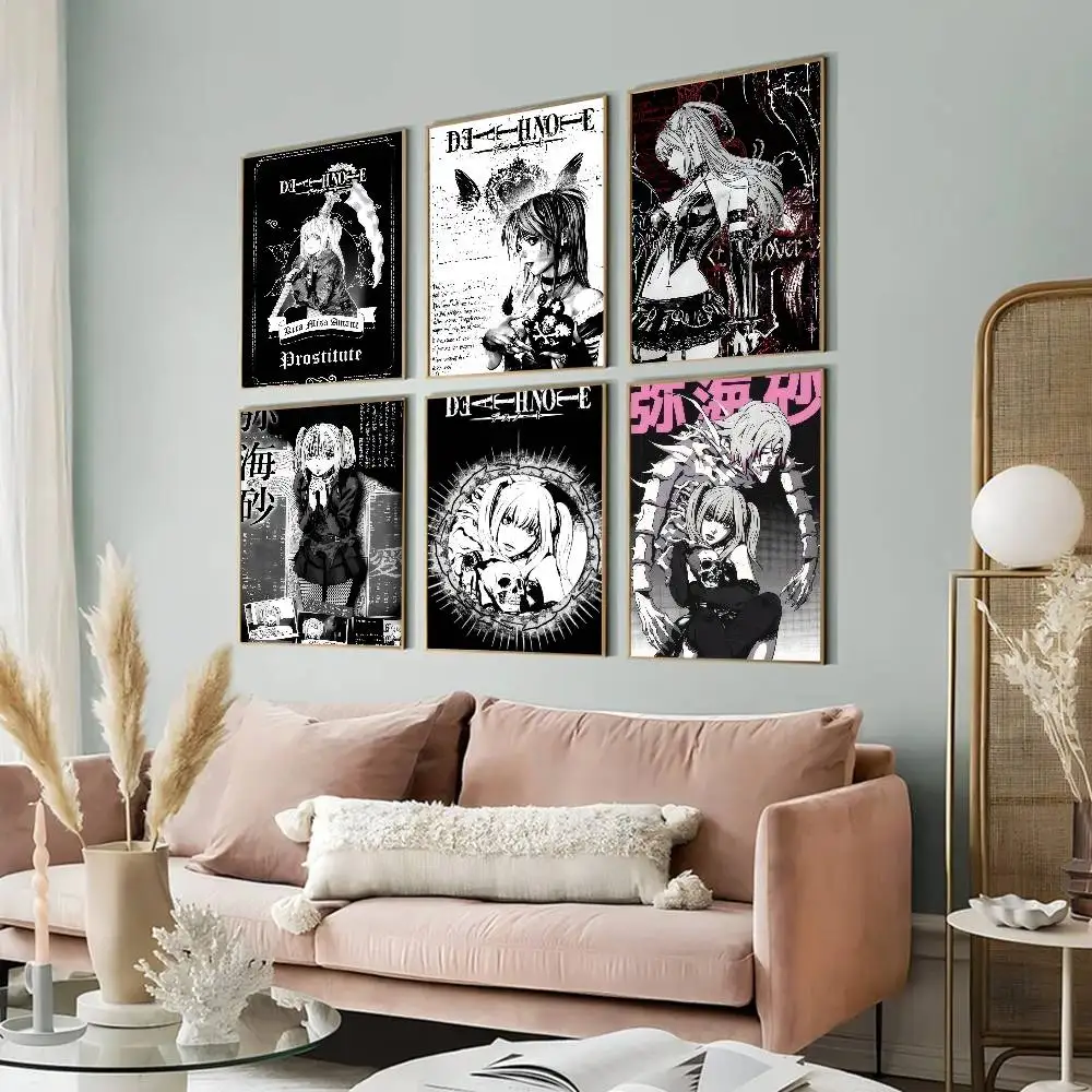 Anime Misa D-Death N-Note  DIY Sticky Poster Whitepaper Prints Posters Artwork Vintage Decorative Painting