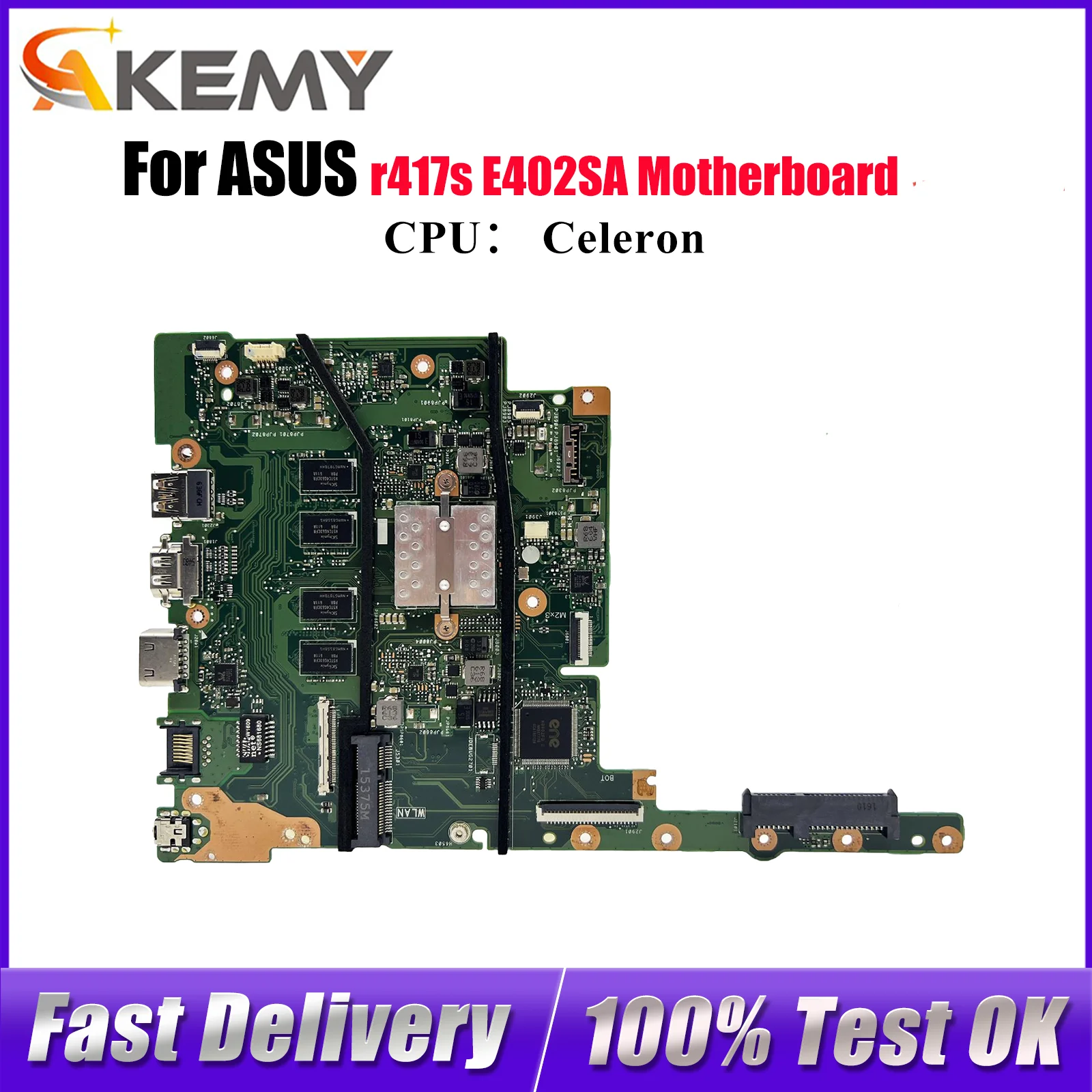 

E402SA Материнская плата для ноутбука ASUS EeeBook r417s E402S E402SA Материнская плата для ноутбука с процессором Celeron 100% тестирование ОК быстрая доставка