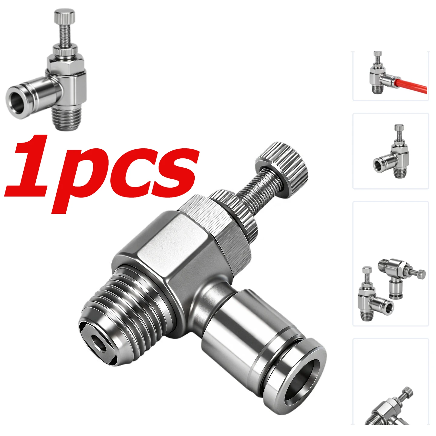 for 304 Stainless Steel SL Throttle Valve SL4-01/6/8-02/10/12 Quick-connect Coupling Check Valve Cylinder Speed Control Valve