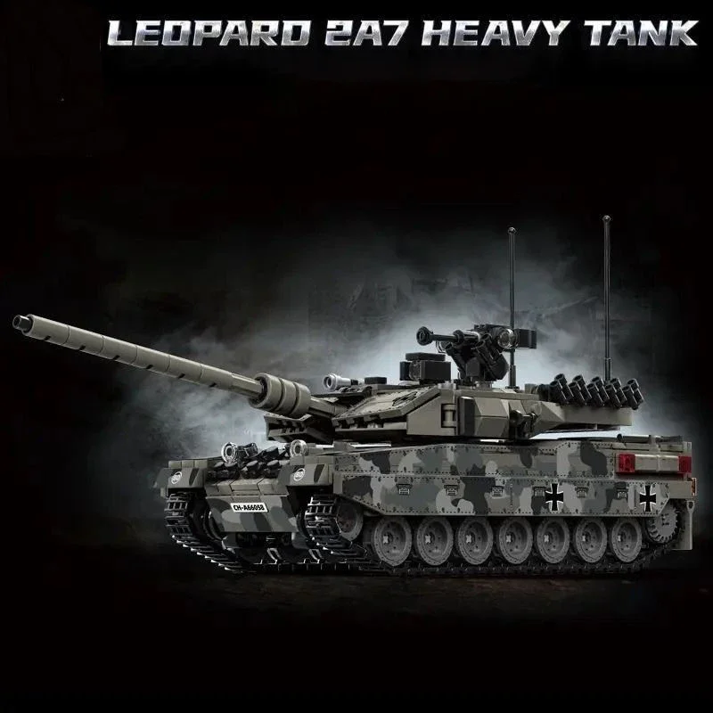 

Military Series Building Blocks Model War Leopard 2A7 Heavy Tank Bricks Sets WW2 Creative Toys for Boys Adult Christmas Gift Kid