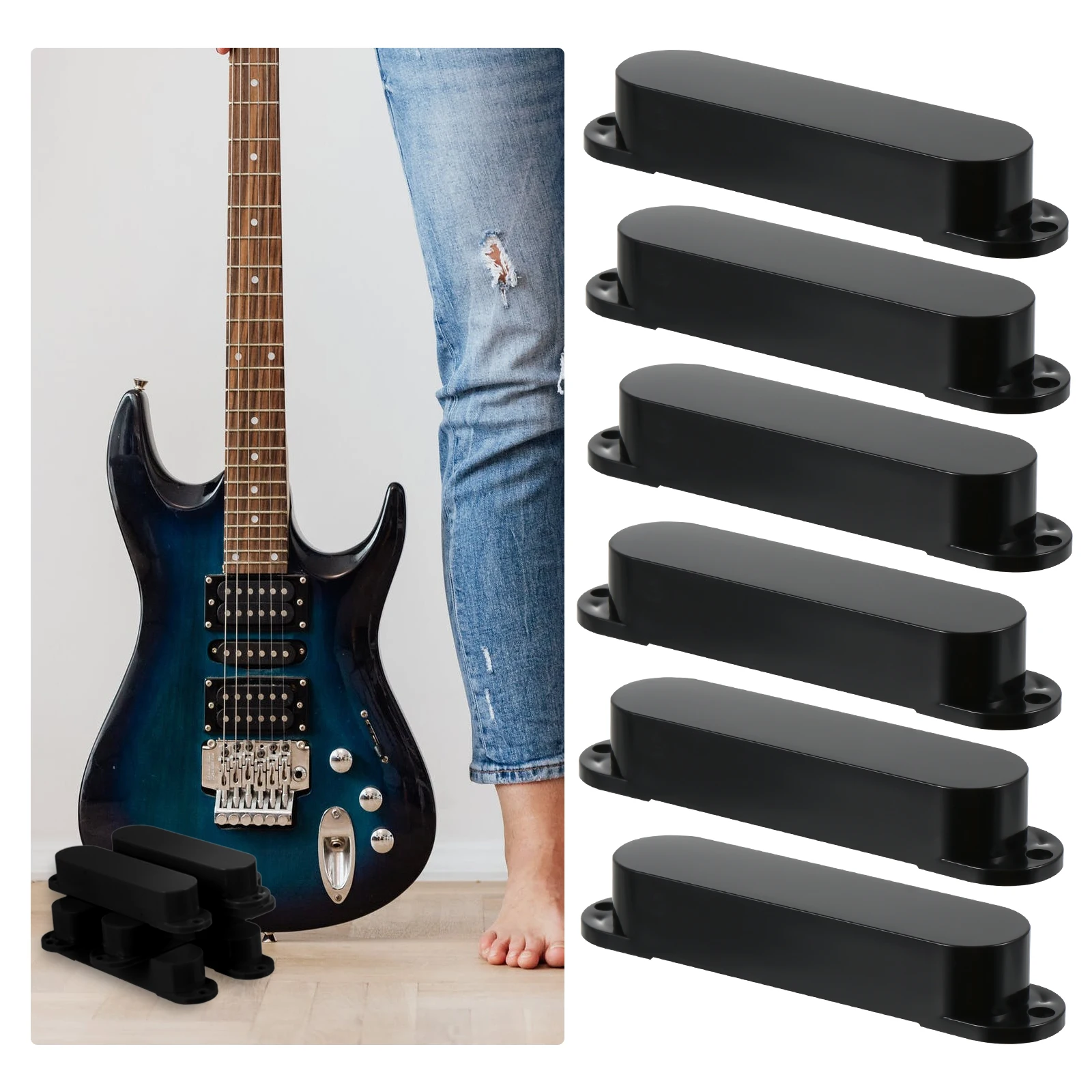 

6 Pcs Pickup Shell Single Coil Cover for Guitar Accessories Parts Case Electric