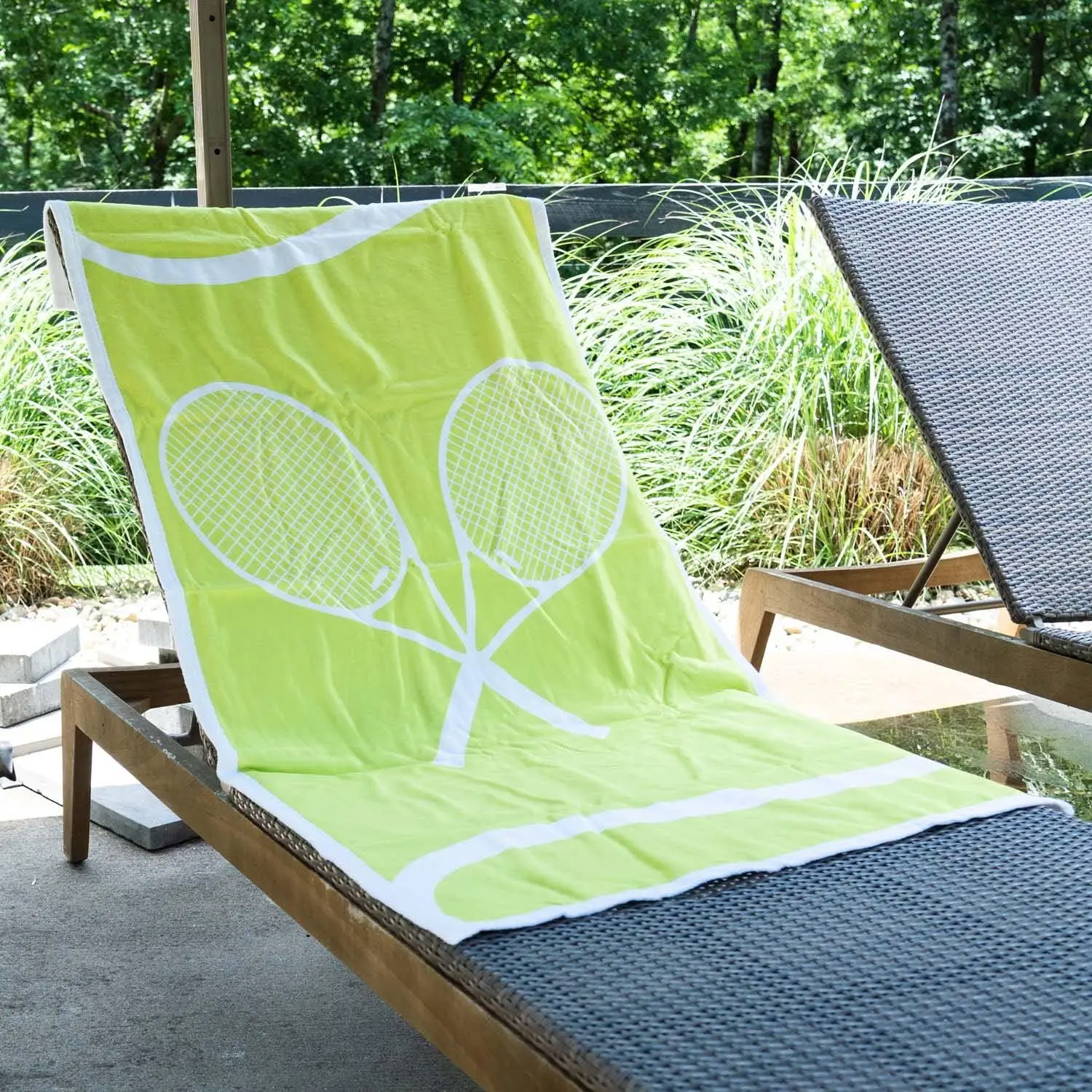 Sports Tennis Premium Beach Towel Bath Gym Time Bathtowl Soft Lightweight Comfortable Print One Size Unisex
